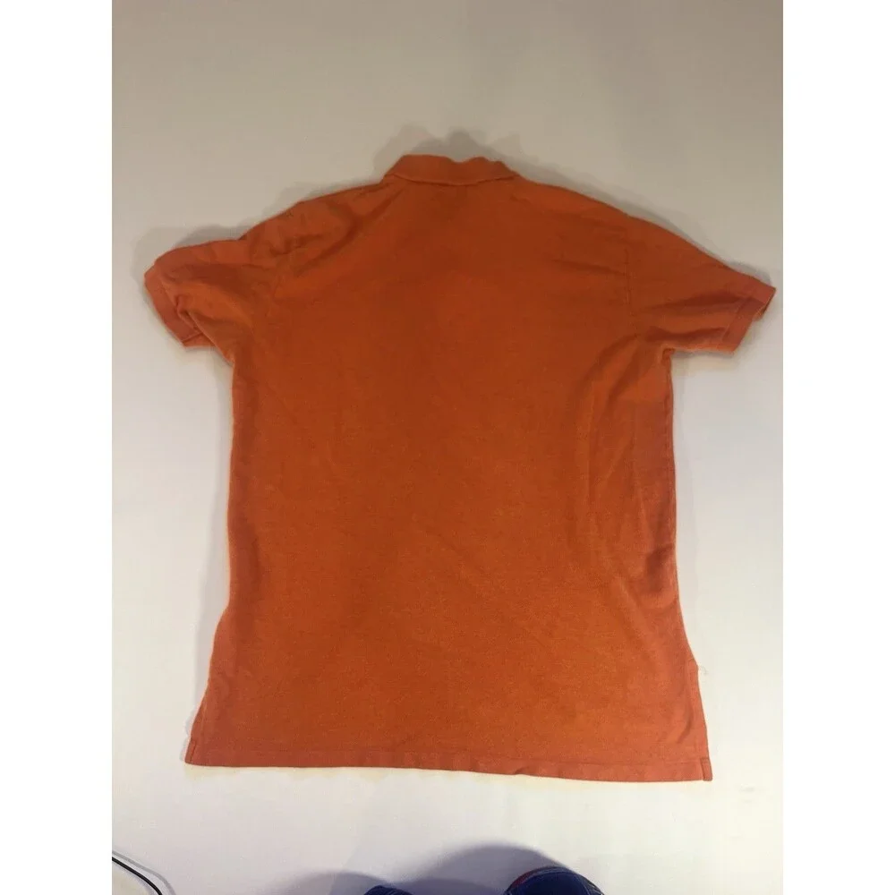 Polo Ralph Lauren Mens Custom Fit Orange Short Sleeve Polo Shirt Size XL - Picture 8 of 10